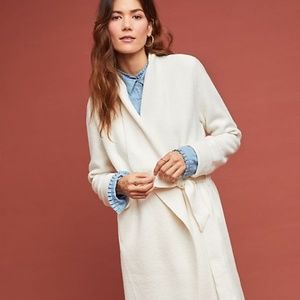 Anthropologie Mayella Sweater Coat in White